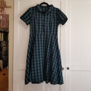 Vintage rockabilly style plaid dress